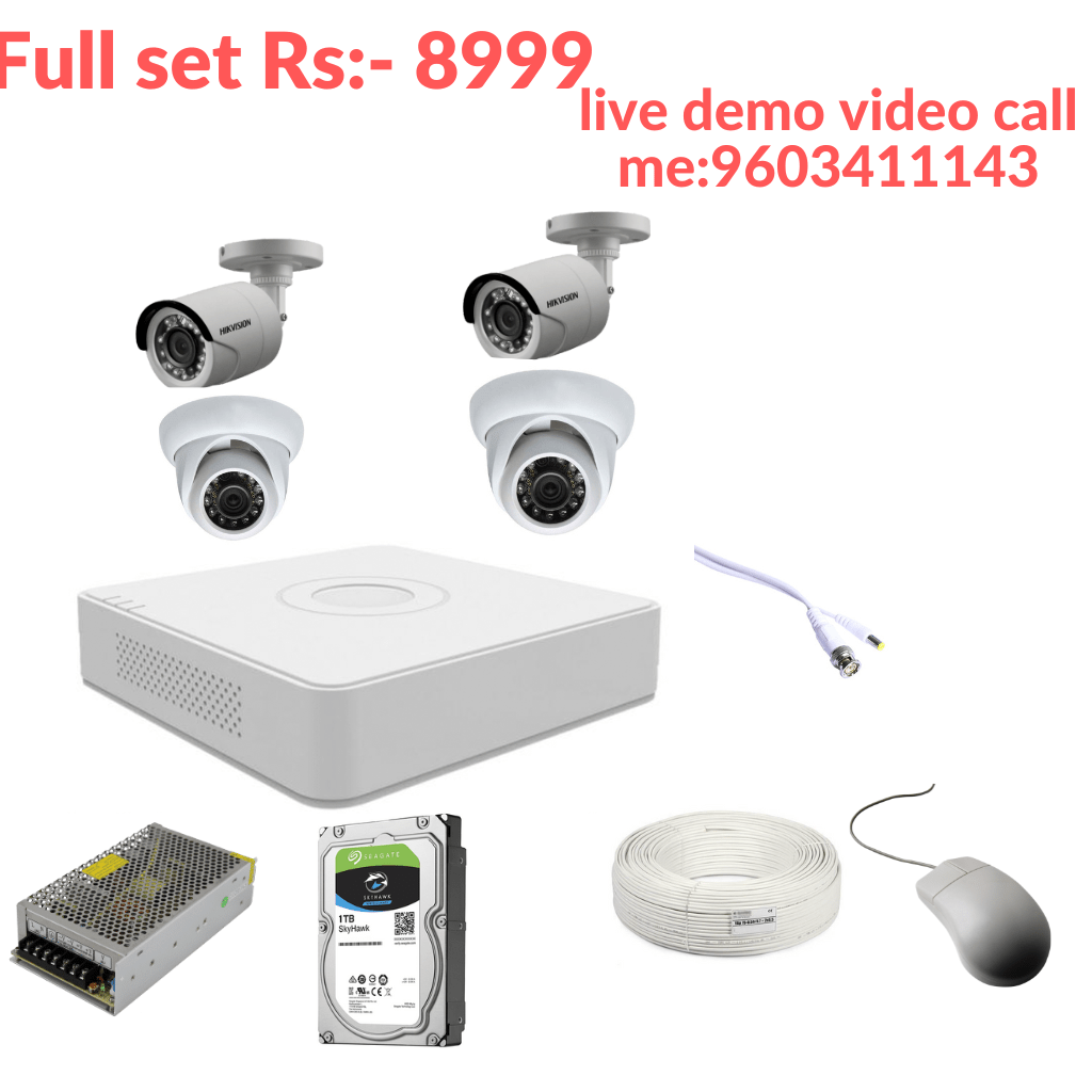 hikvision 4 camera full set